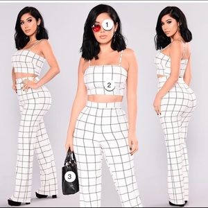 ❌FASHION NOVA LINE BY LINE PANT SUIT❌